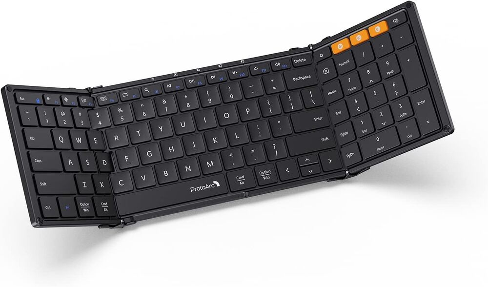 ProtoArc Foldable Bluetooth Keyboard, XK01 Folding Wireless